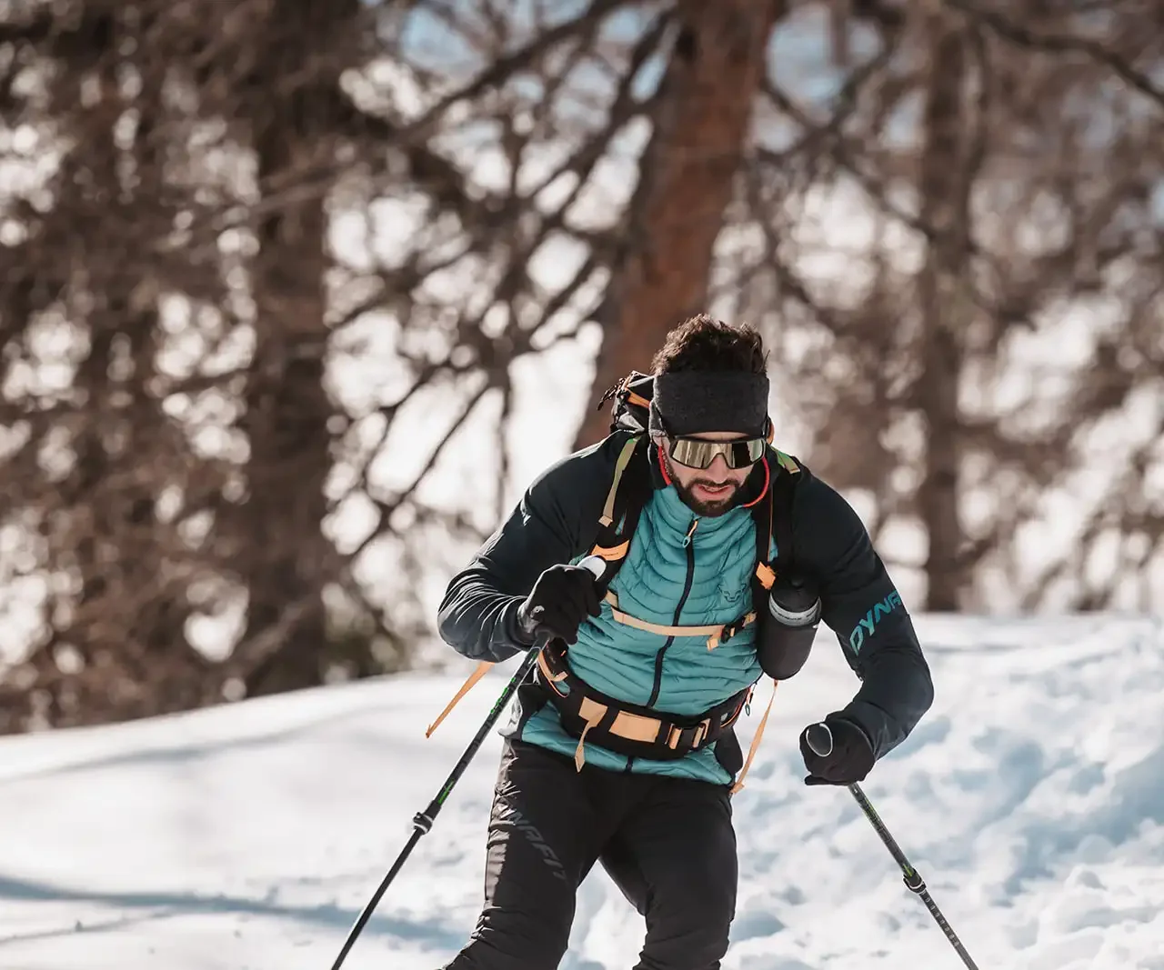 En mand tager på skitur i Wagrain-Kleinarl.